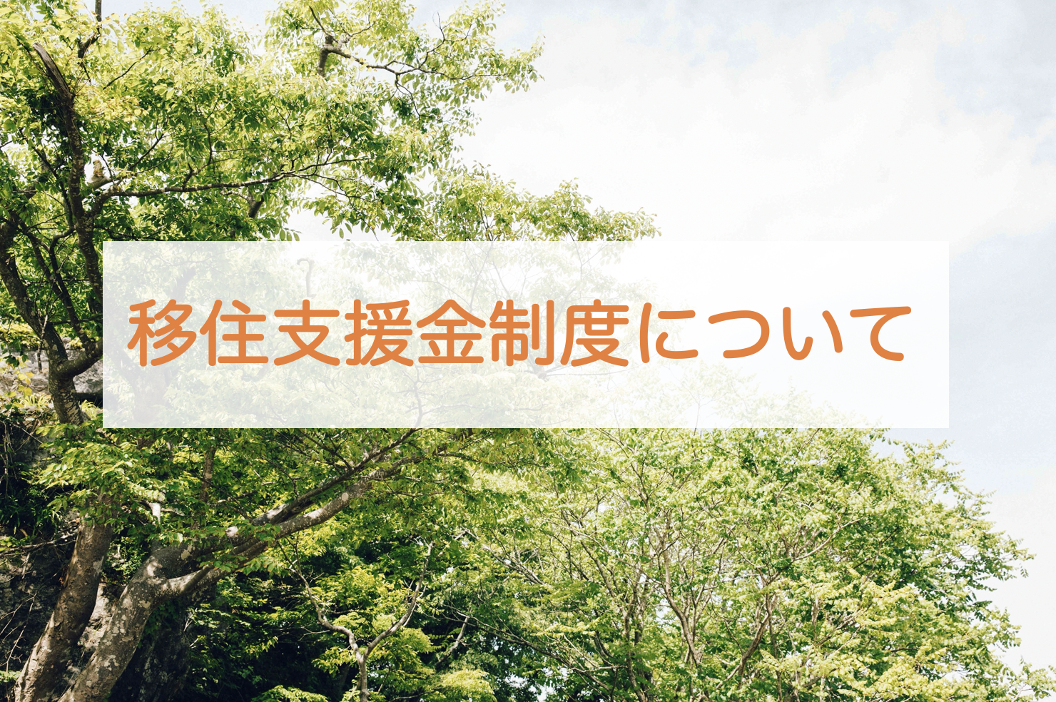 移住支援金について